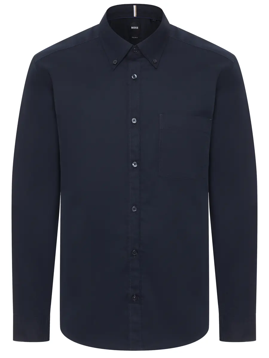 Рубашка Regular Fit хлопковая BOSS 50550585/404 Синий 