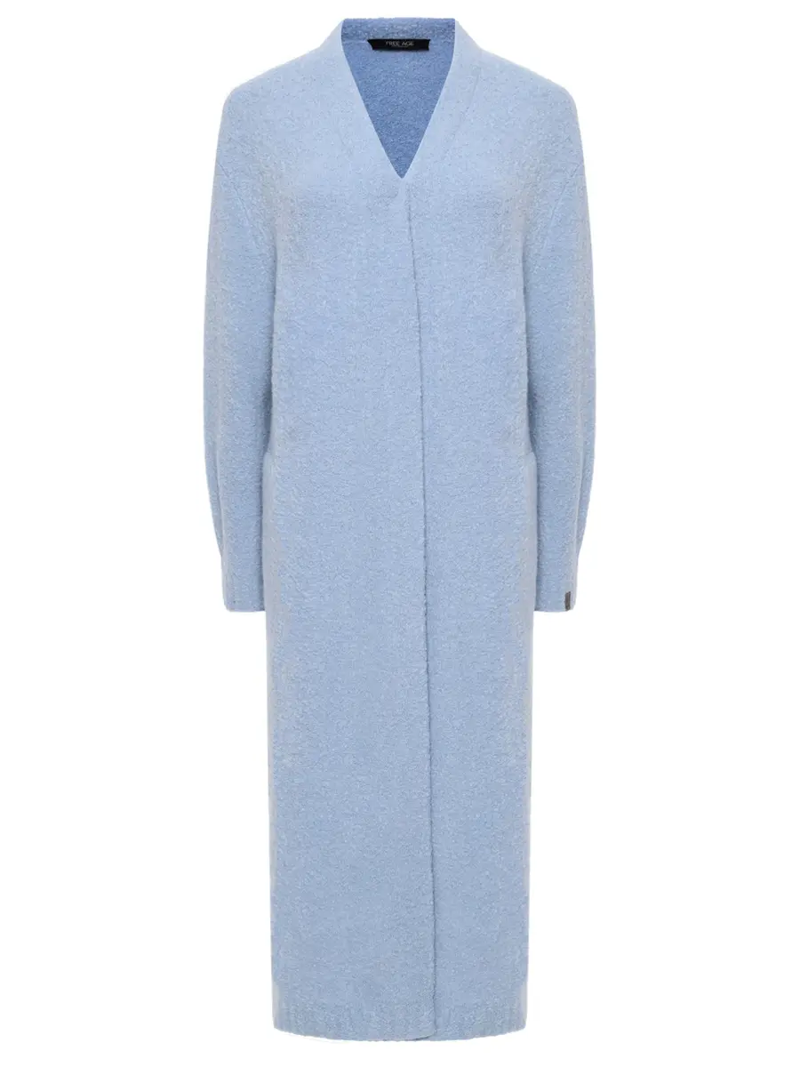 Кардиган из шерсти альпака FREE AGE W26.CR094.2300.401 Голубой 