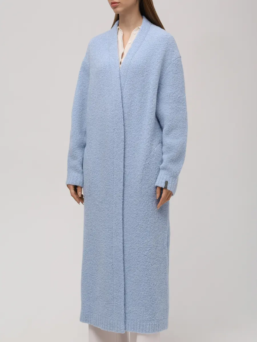 Кардиган из шерсти альпака FREE AGE W26.CR094.2300.401 Голубой  Фото 4