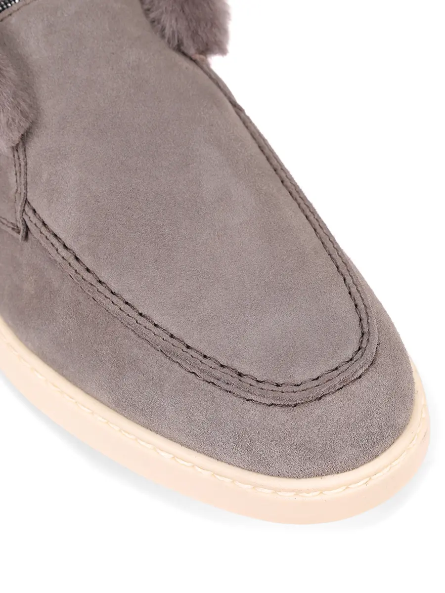 Ботинки замшевые на меху DOUCAL`S DD8819EDO-PM790GM39 Серый  Фото 5