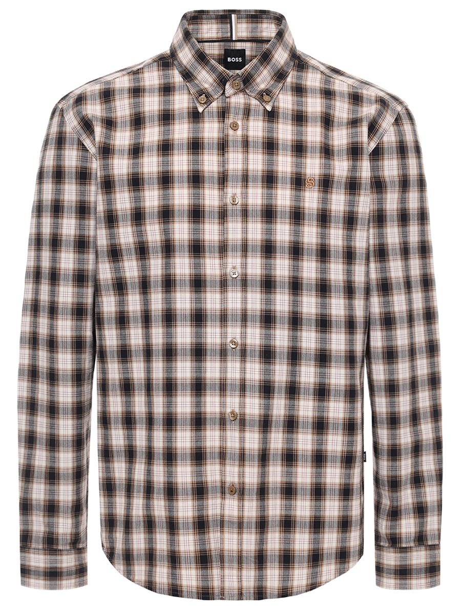 Рубашка Regular Fit хлопковая BOSS