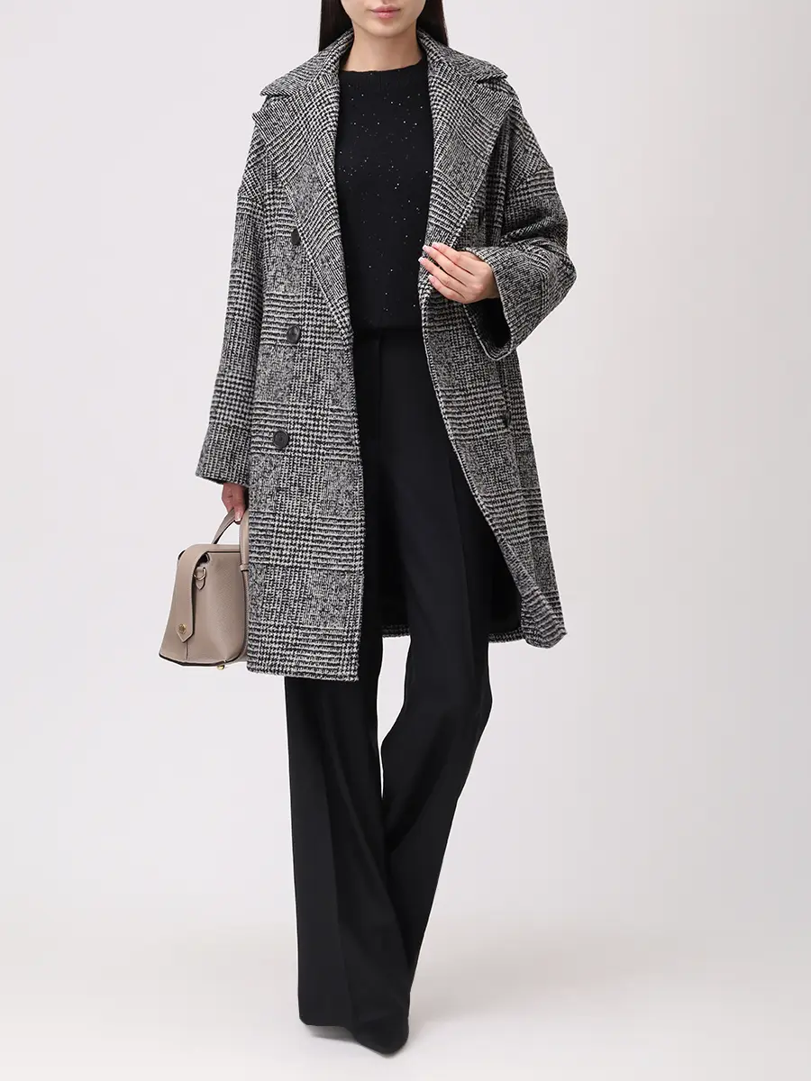 Пальто в клетку ANTONELLI FIRENZE P7093-888C-919 Клетка  Фото 2
