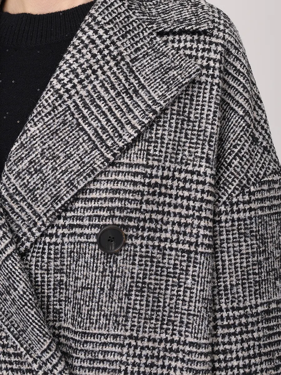 Пальто в клетку ANTONELLI FIRENZE P7093-888C-919 Клетка  Фото 5