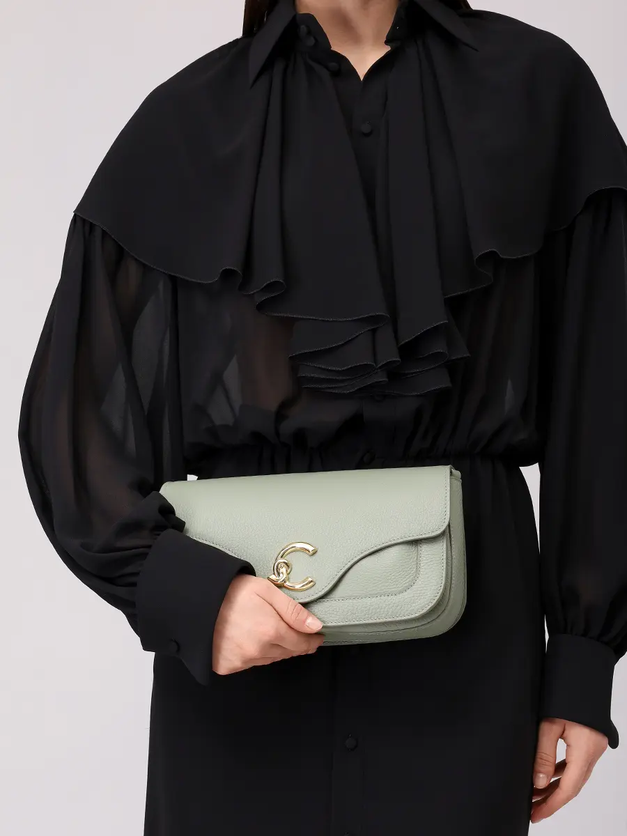 Сумка кожаная C-Me COCCINELLE E1 SSL 12 03 01/G77 Зеленый  Фото 2