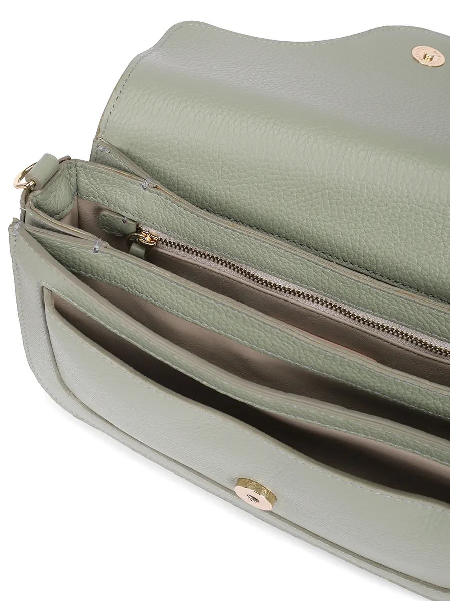 Сумка кожаная C-Me COCCINELLE E1 SSL 12 03 01/G77 Зеленый  Фото 4