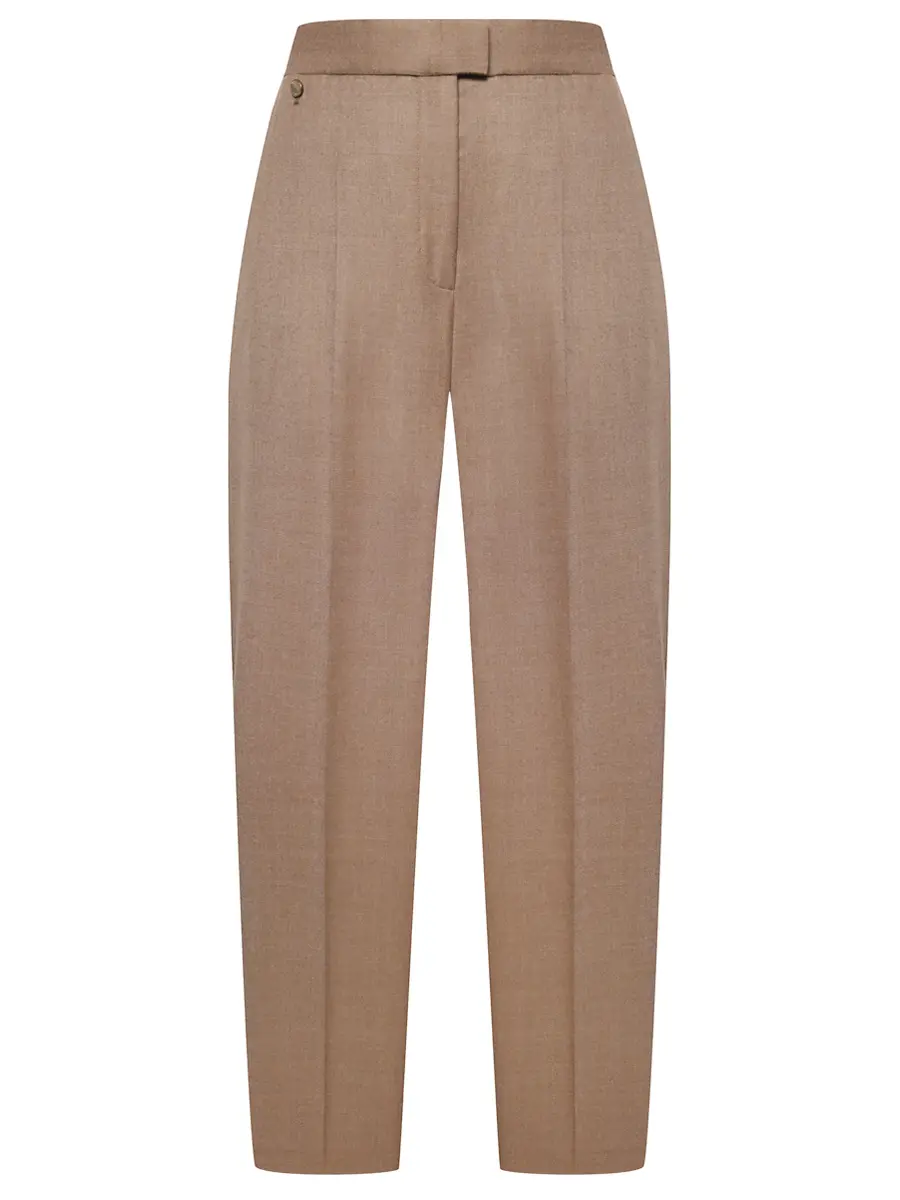 Брюки шерстяные AGNONA T70907U-U1142U-M23 Коричневый 