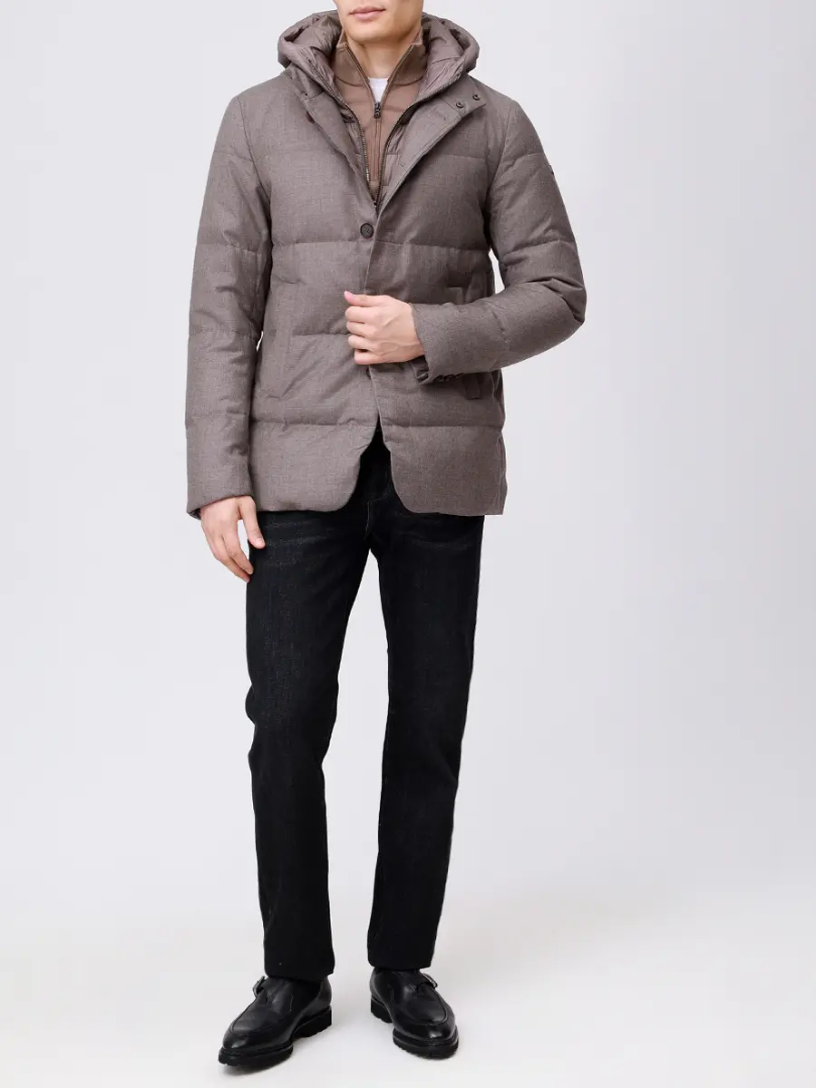 Пуховик стеганый DUNO BJORN 204 Коричневый  Фото 2