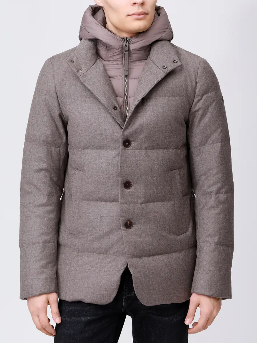 Пуховик стеганый DUNO BJORN 204 Коричневый  Фото 4