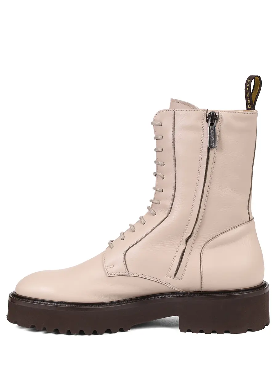 Ботинки кожаные на меху DOUCAL`S DD8816PHILUN214TW01 Кремовый  Фото 3