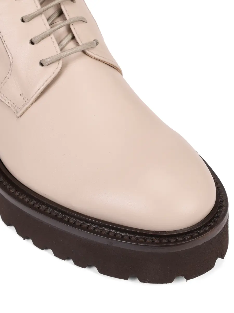 Ботинки кожаные на меху DOUCAL`S DD8816PHILUN214TW01 Кремовый  Фото 5