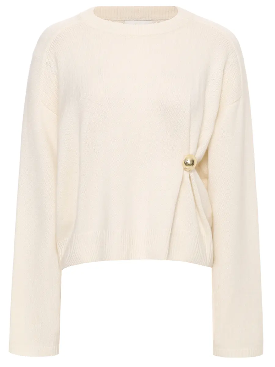 Джемпер кашемировый LOULOU DE SAISON BILL Белый 