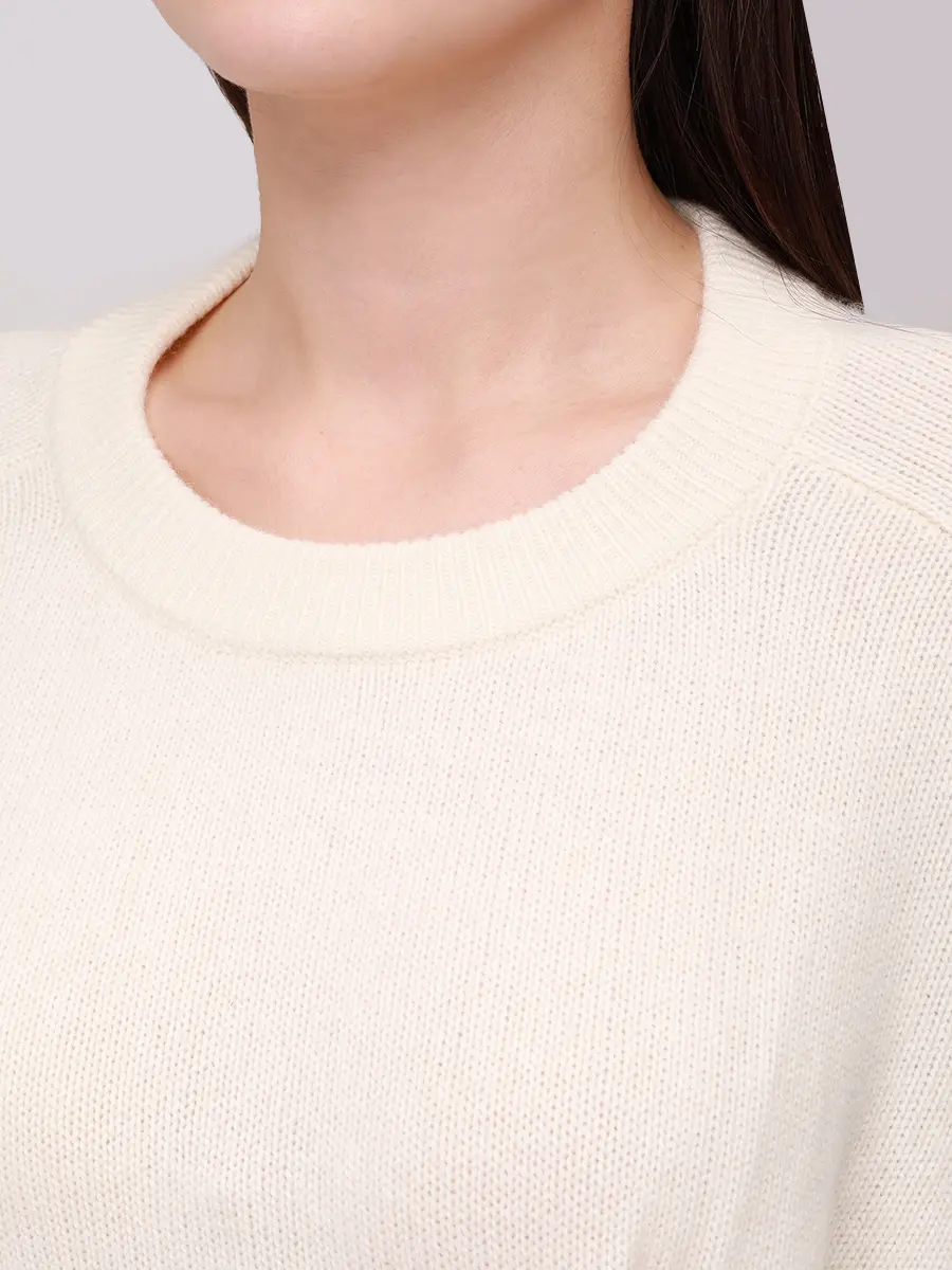 Джемпер кашемировый LOULOU DE SAISON BILL Белый  Фото 5