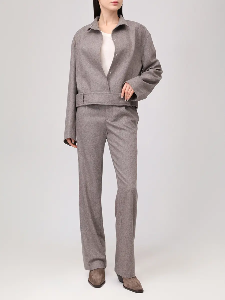 Брюки шерстяные Harlem LOULOU DE SAISON HARLEM Бежевый  Фото 2