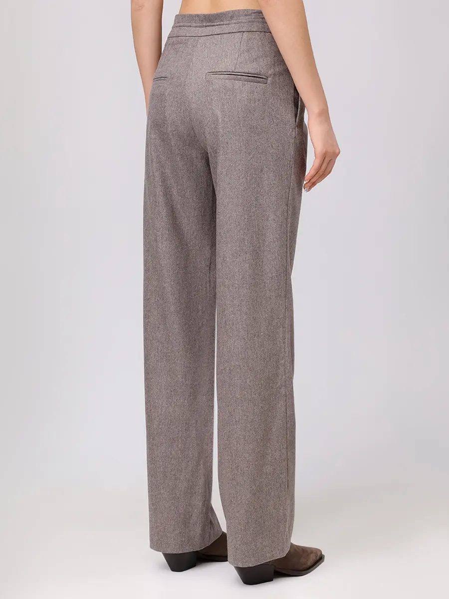 Брюки шерстяные Harlem LOULOU DE SAISON HARLEM Бежевый  Фото 3