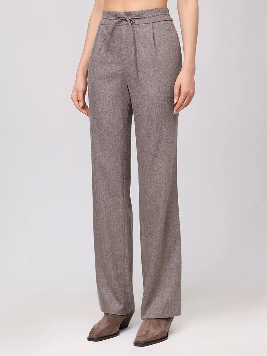 Брюки шерстяные Harlem LOULOU DE SAISON HARLEM Бежевый  Фото 4