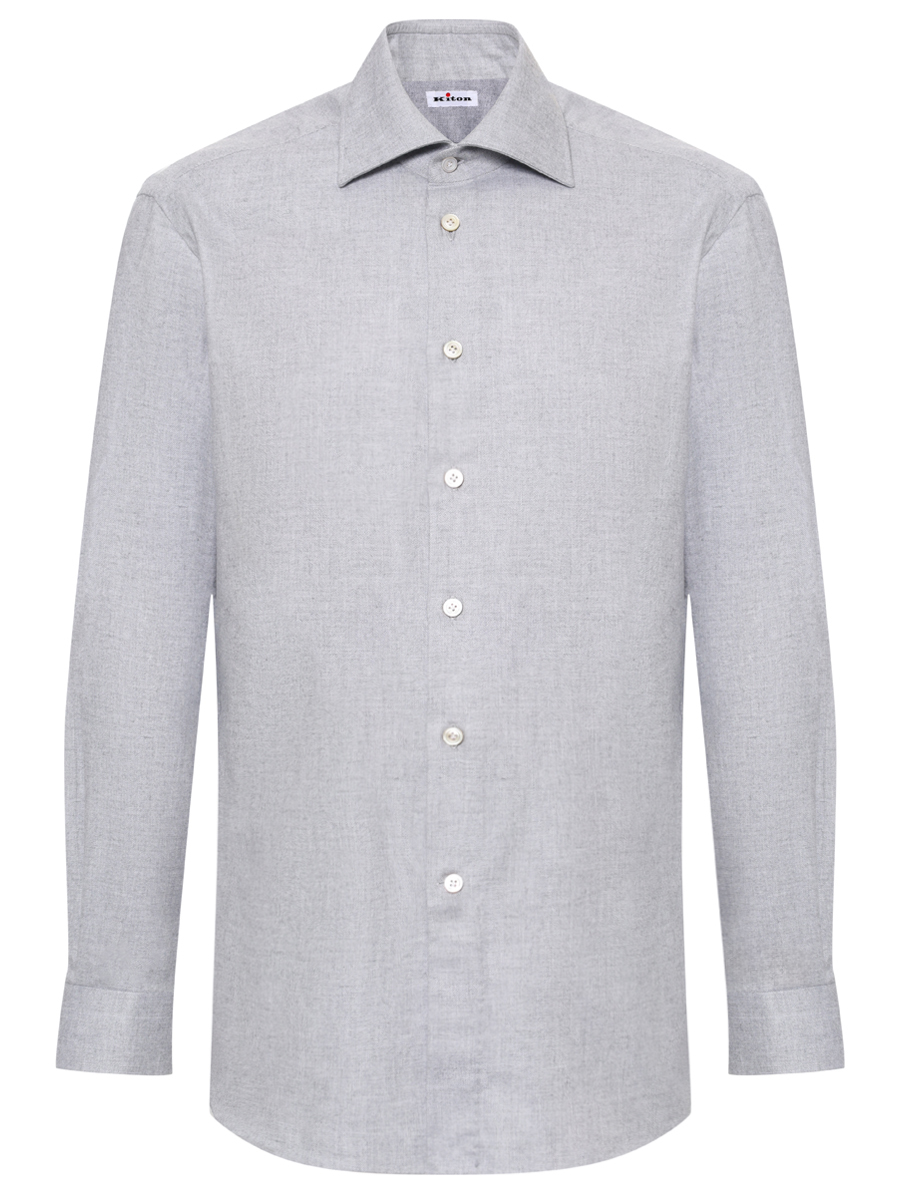 Рубашка Slim Fit из хлопка и лиоцелла KITON