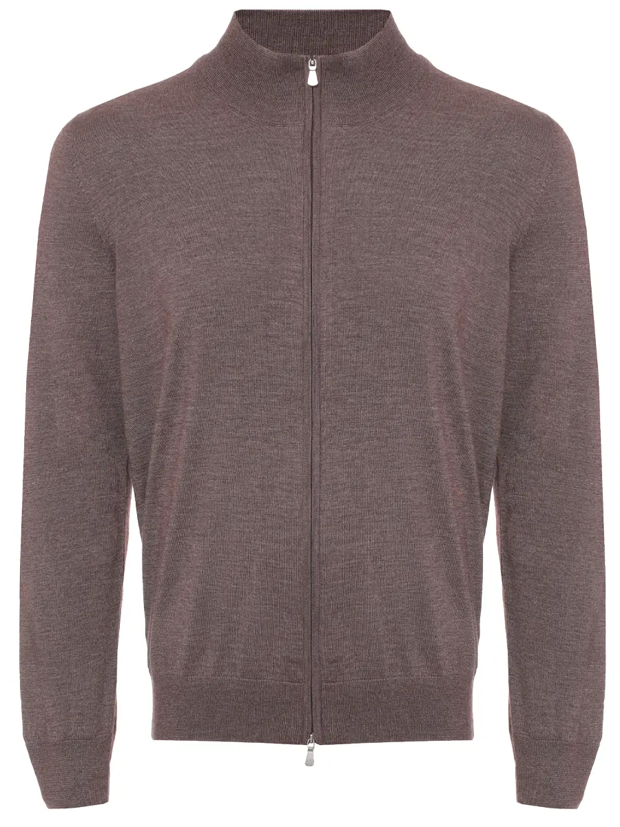 

Кардиган из шерсти и шелка, Коричневый, BU 7000/25252/1539043544/0170