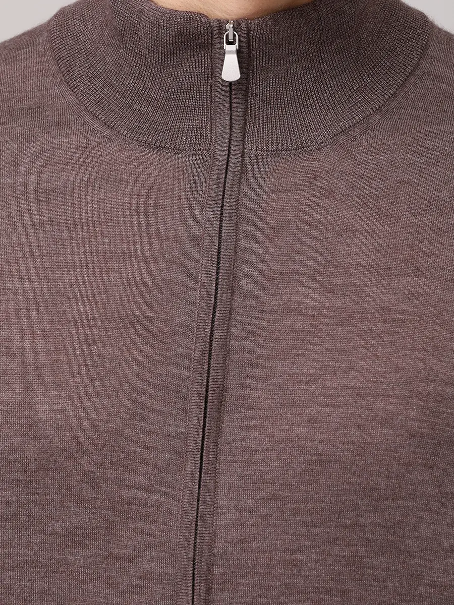 

Кардиган из шерсти и шелка, Коричневый, BU 7000/25252/1539043544/0170