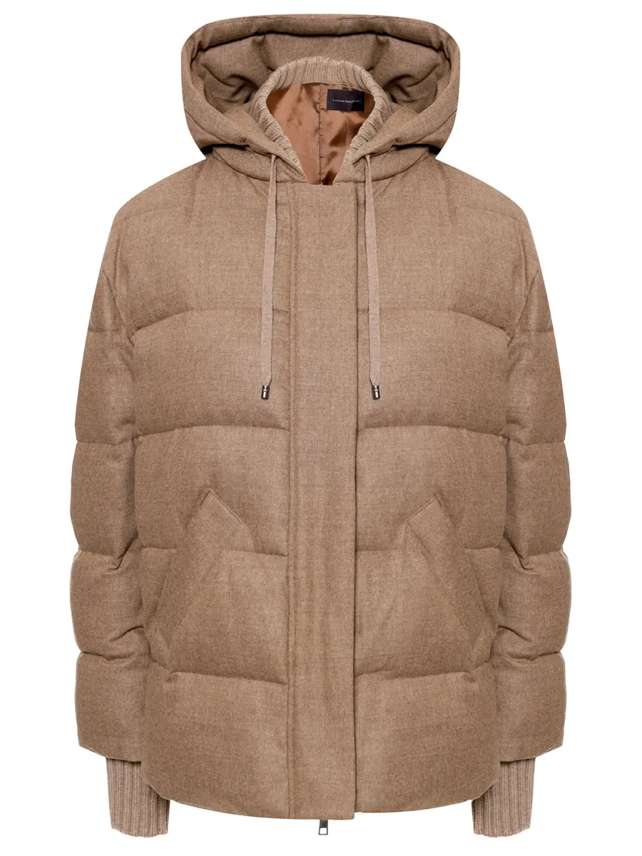 Пуховик стеганый LORENA ANTONIAZZI I2500PI09A_4439U 239 Бежевый 