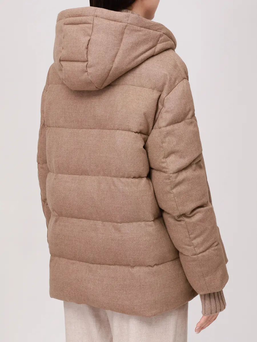 Пуховик стеганый LORENA ANTONIAZZI I2500PI09A_4439U 239 Бежевый  Фото 3