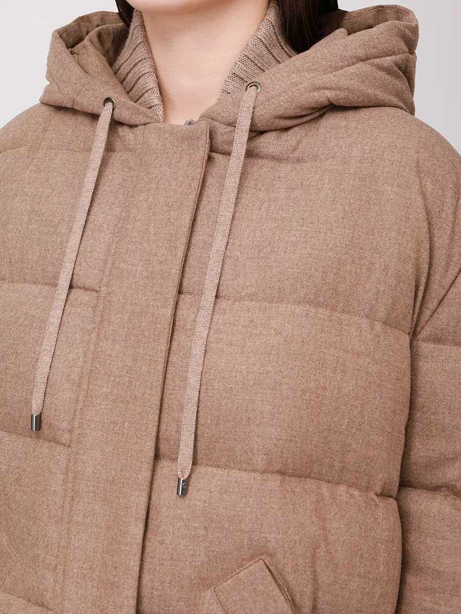 Пуховик стеганый LORENA ANTONIAZZI I2500PI09A_4439U 239 Бежевый  Фото 5