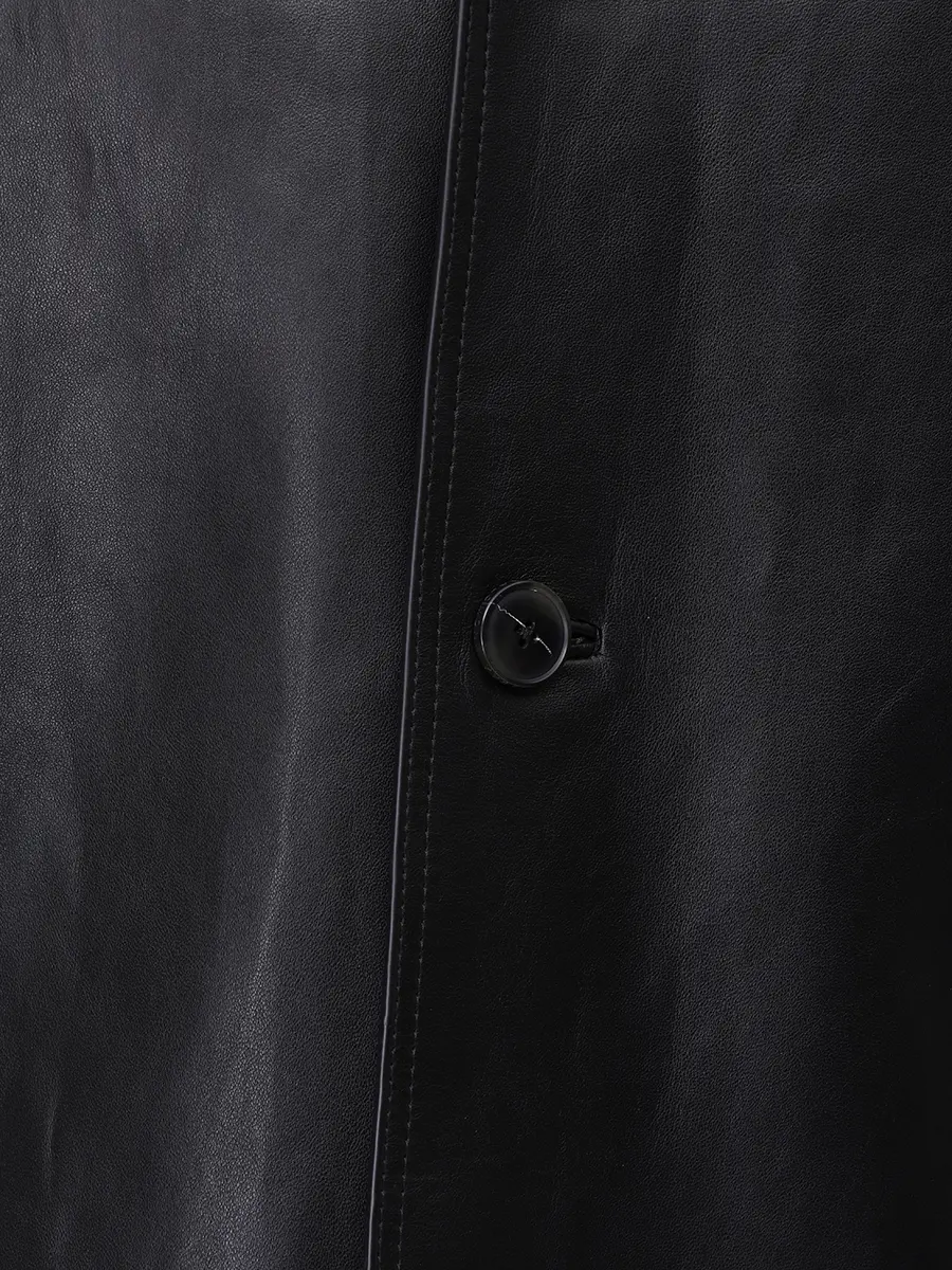 Куртка кожаная YVES SALOMON 26W26WHV20170AGAN Черный  Фото 6