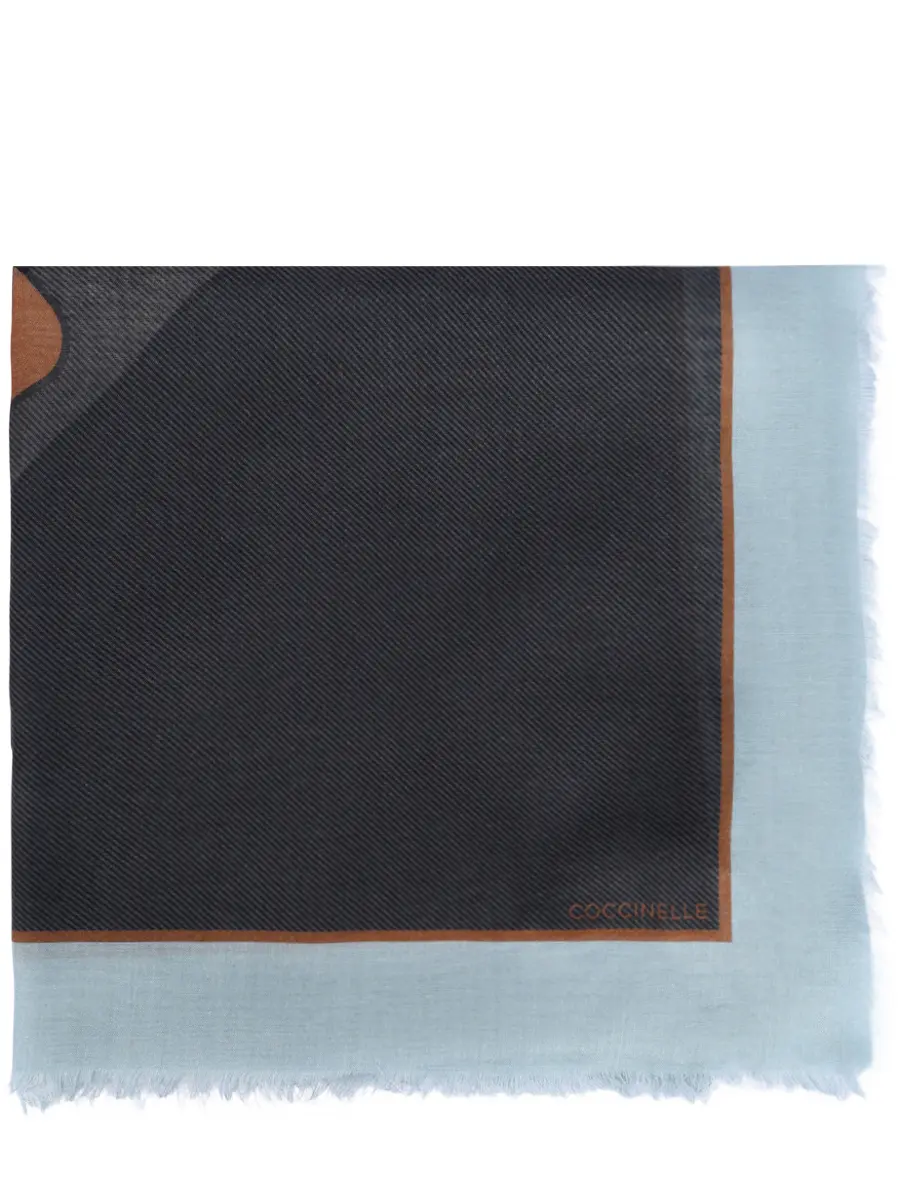 

Платок из вискозы и шерсти, Голубой, E7 SKX 33 01 01/M25