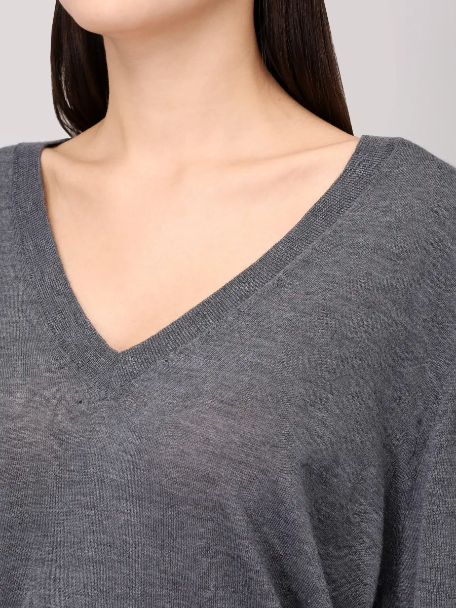 Пуловер кашемировый Julio LOULOU DE SAISON JULIO Серый  Фото 6