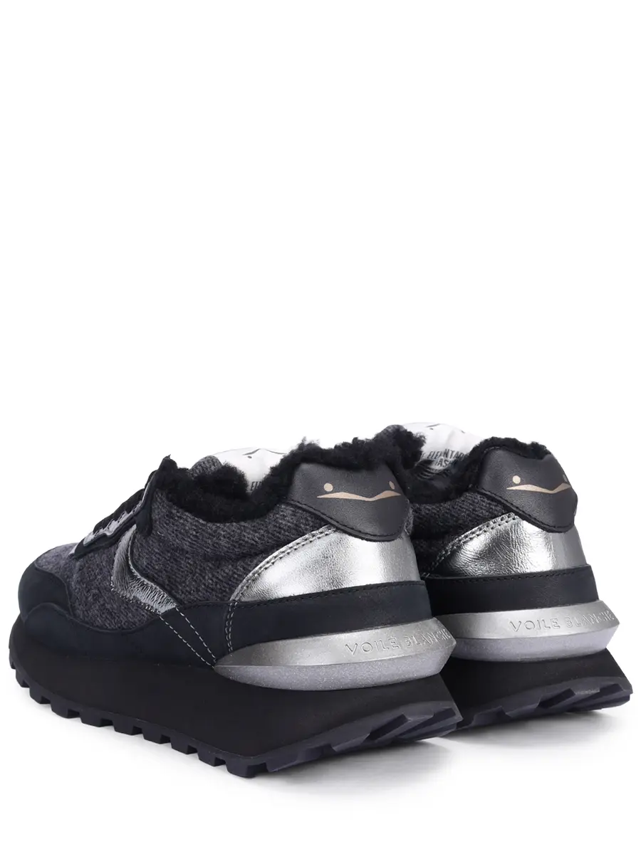 

Кроссовки комбинированные на меху, Черный, 001 2017945 07 1A75