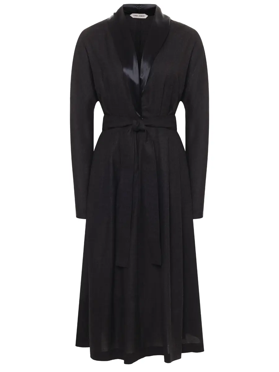 Платье шерстяное ALBERTA FERRETTI A041866371516 Темно Серый 