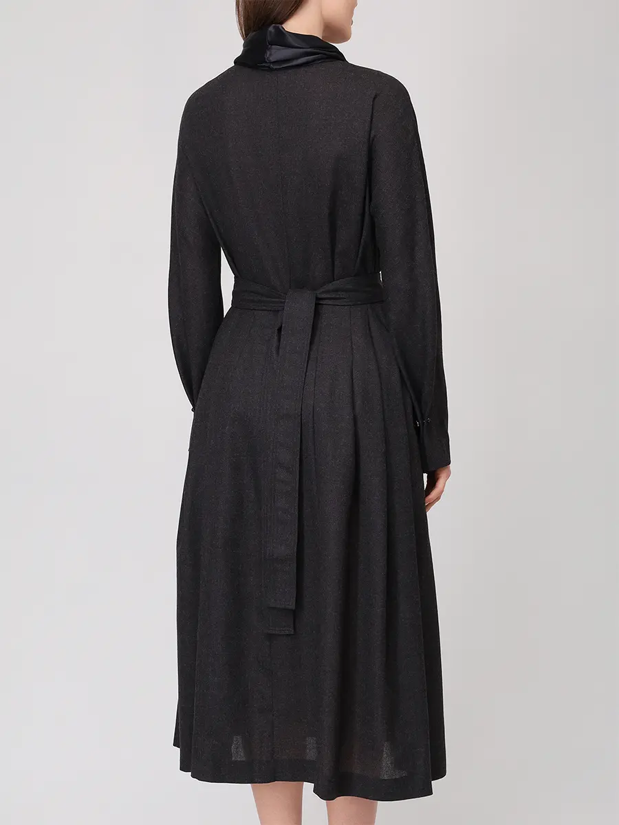 Платье шерстяное ALBERTA FERRETTI A041866371516 Темно Серый  Фото 3