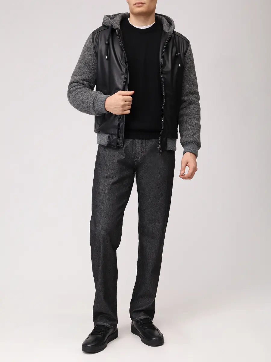 Бомбер комбинированный BOB A26CRYSTAL UNICA Черный  Фото 2