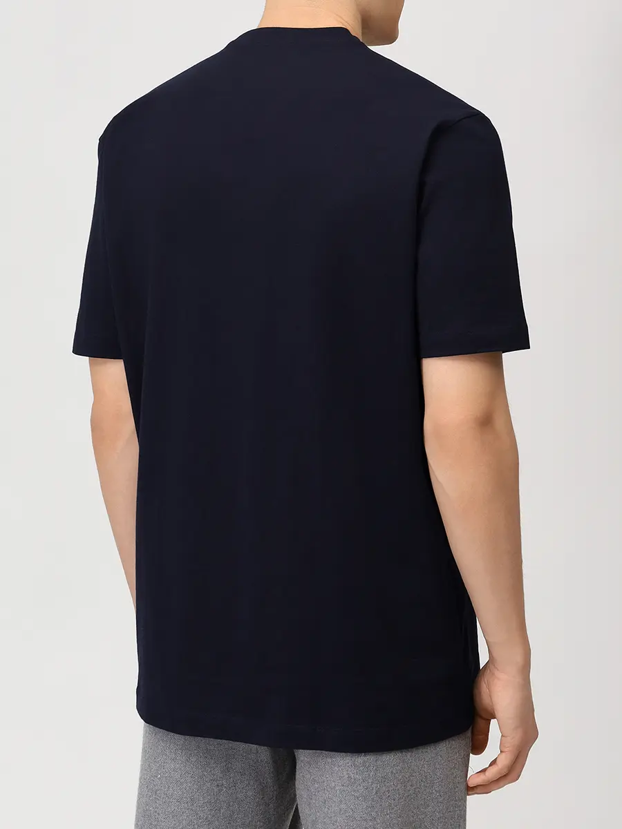 Футболка хлопковая PAUL & SHARK 15311629/050 Синий  Фото 3