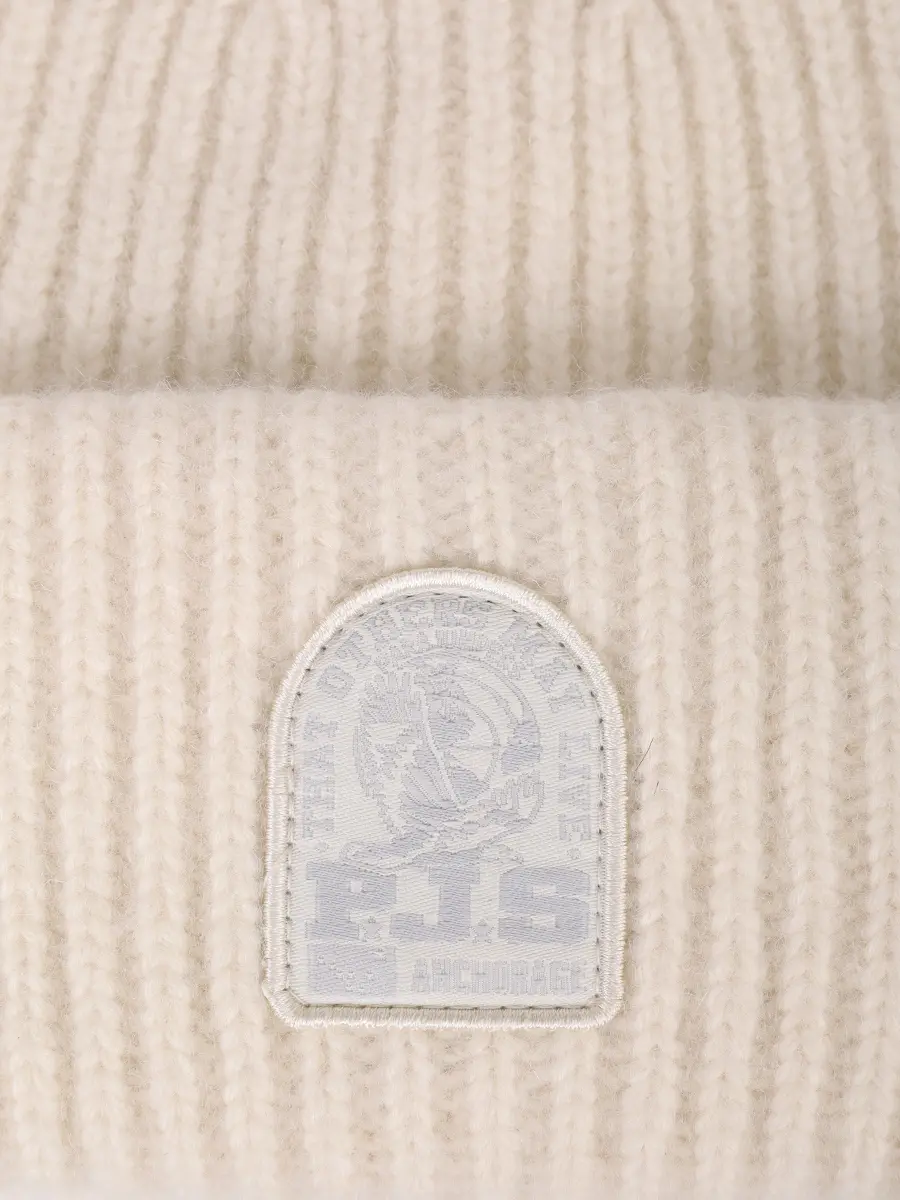 Шапка из шерсти и хлопка PARAJUMPERS 25WMPAHAHA32/0775 Белый  Фото 3