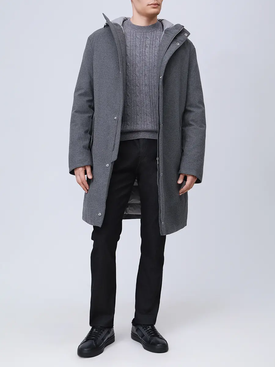 Джинсы Slim Fit хлопковые BOSS 50549819/007 Серый  Фото 2