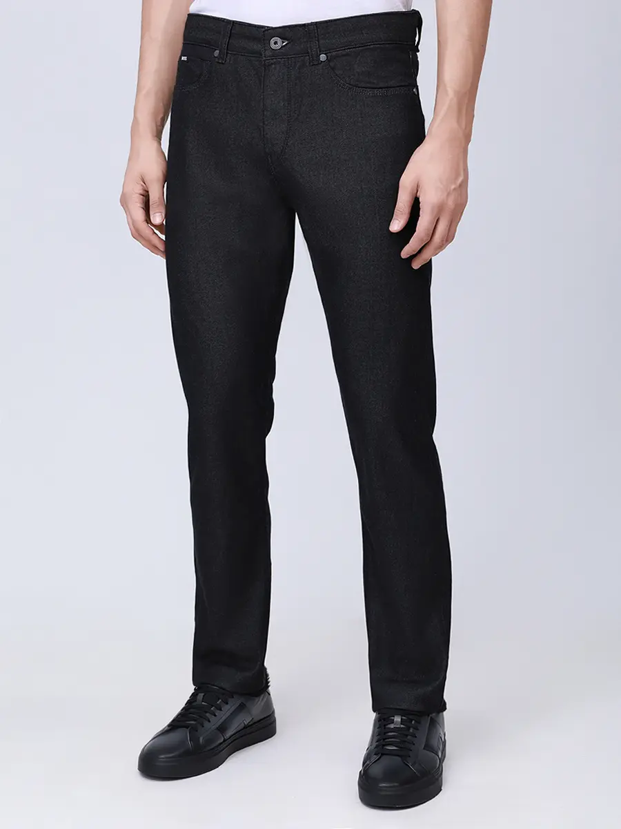 Джинсы Slim Fit хлопковые BOSS 50549819/007 Серый  Фото 4