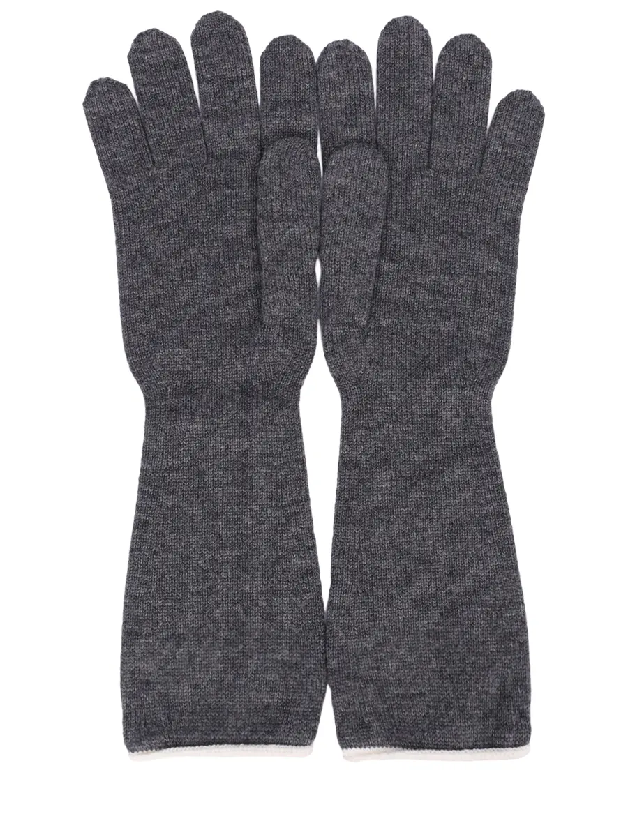 Перчатки из шерсти и кашемира FREE AGE W26.GL009.2030.991 Серый  Фото 2