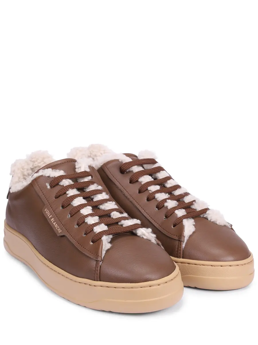 Кеды кожаные на меху VOILE BLANCHE 001 2019536 01 0D01 Коричневый  Фото 2
