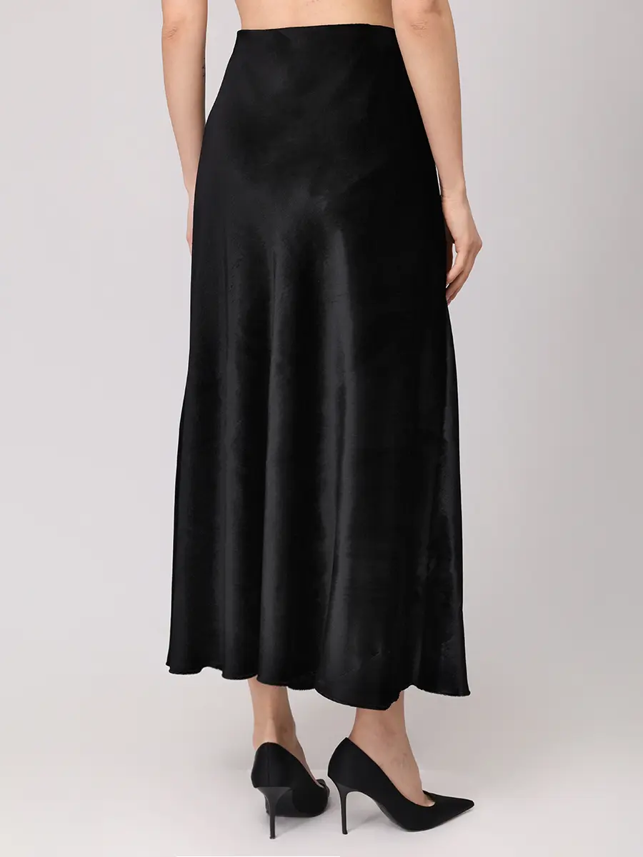 Юбка из вискозы ALBERTA FERRETTI A010466450555 Черный  Фото 3