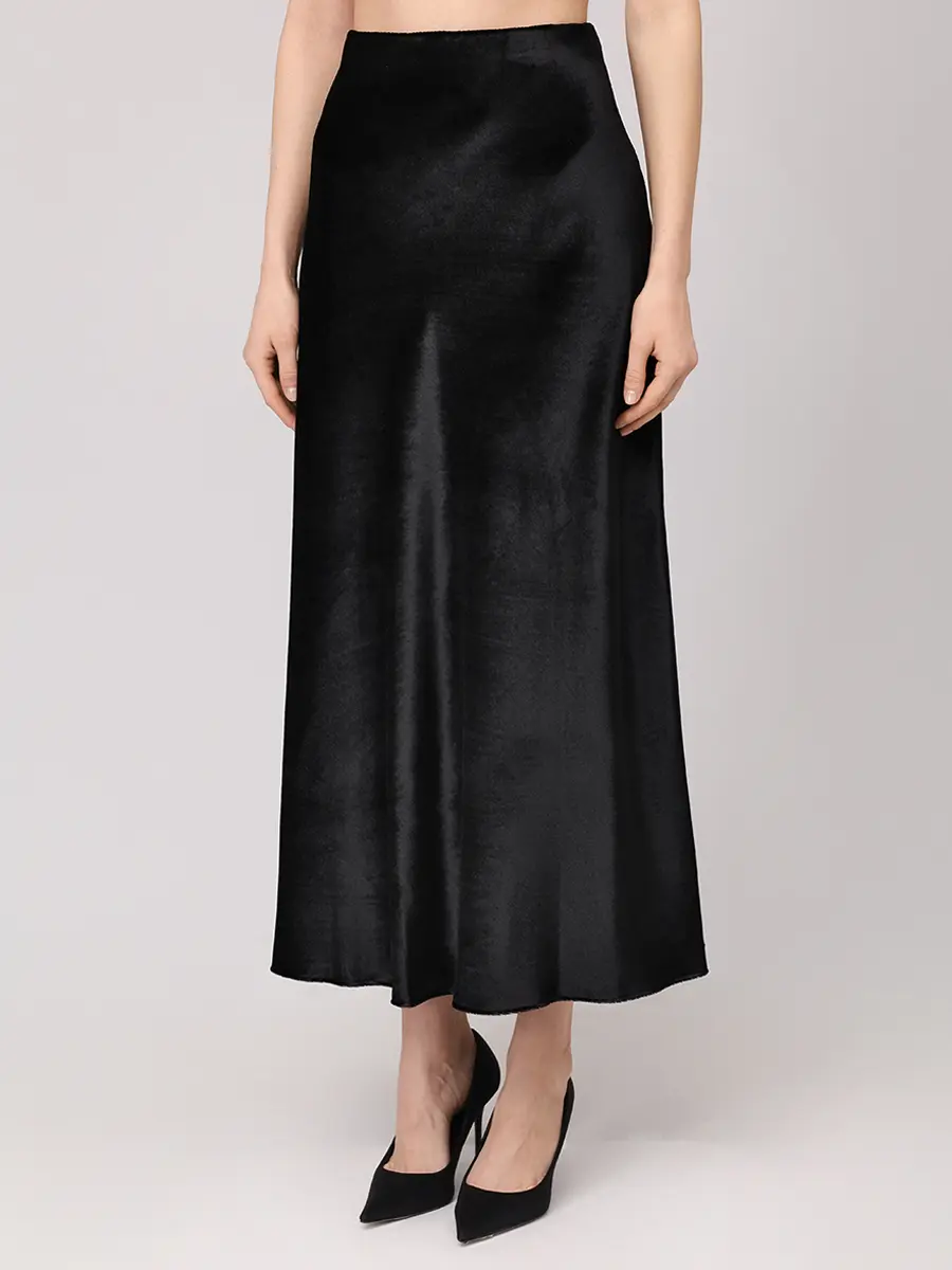 Юбка из вискозы ALBERTA FERRETTI A010466450555 Черный  Фото 4