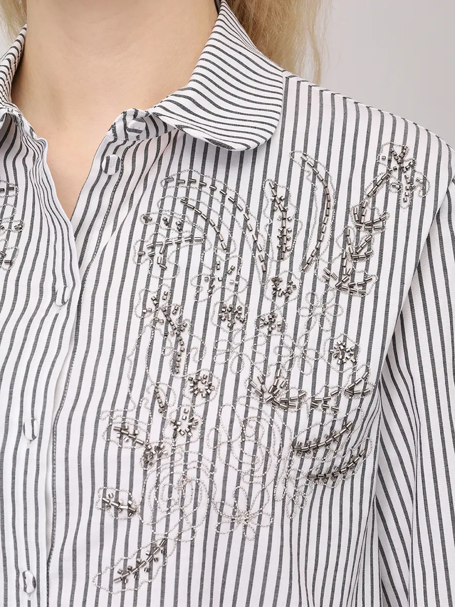 

Рубашка хлопковая, Полоска, 5150P07N8801