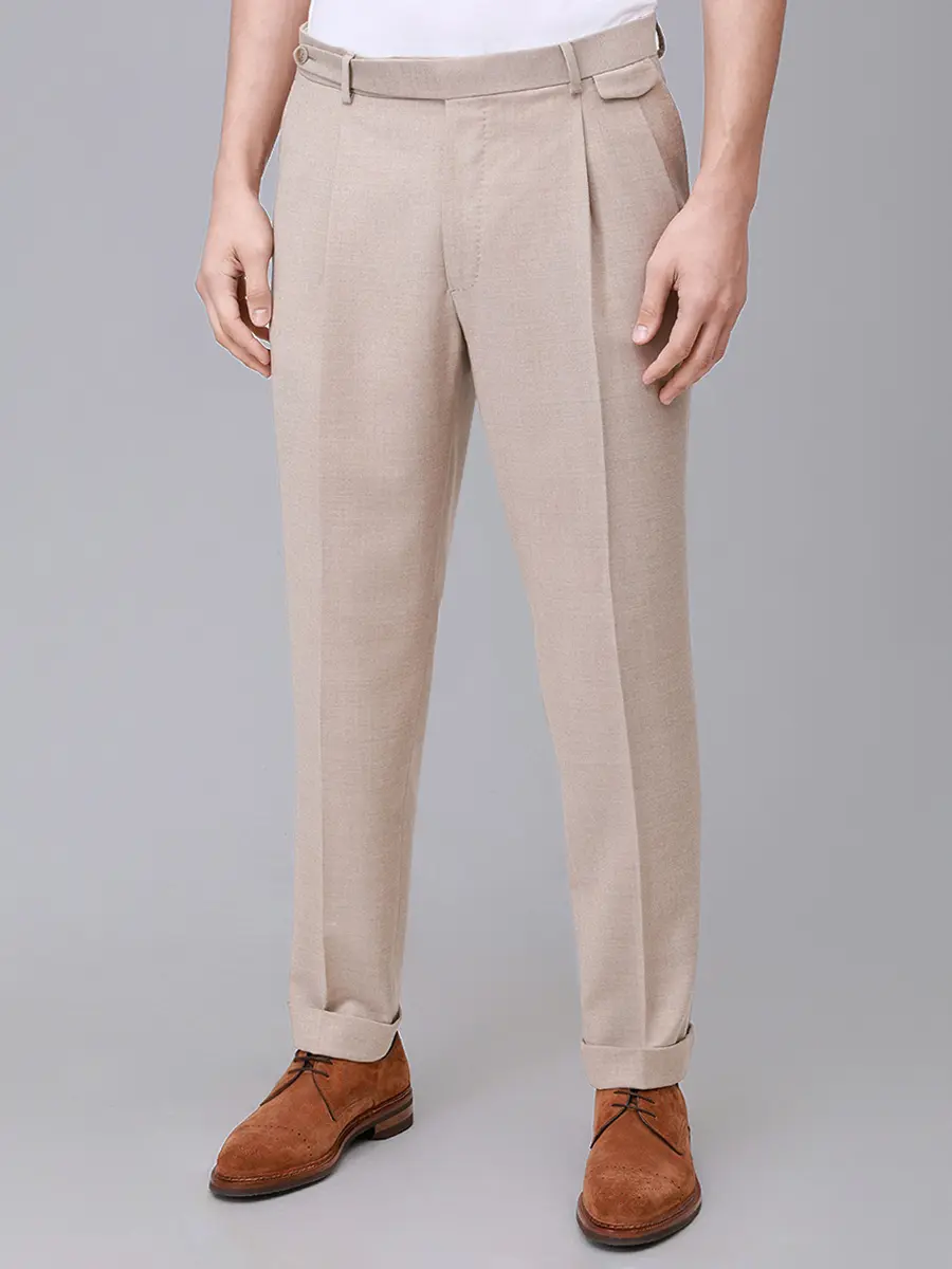 Брюки шерстяные LUBIAM 54513/4/8366 Бежевый  Фото 4