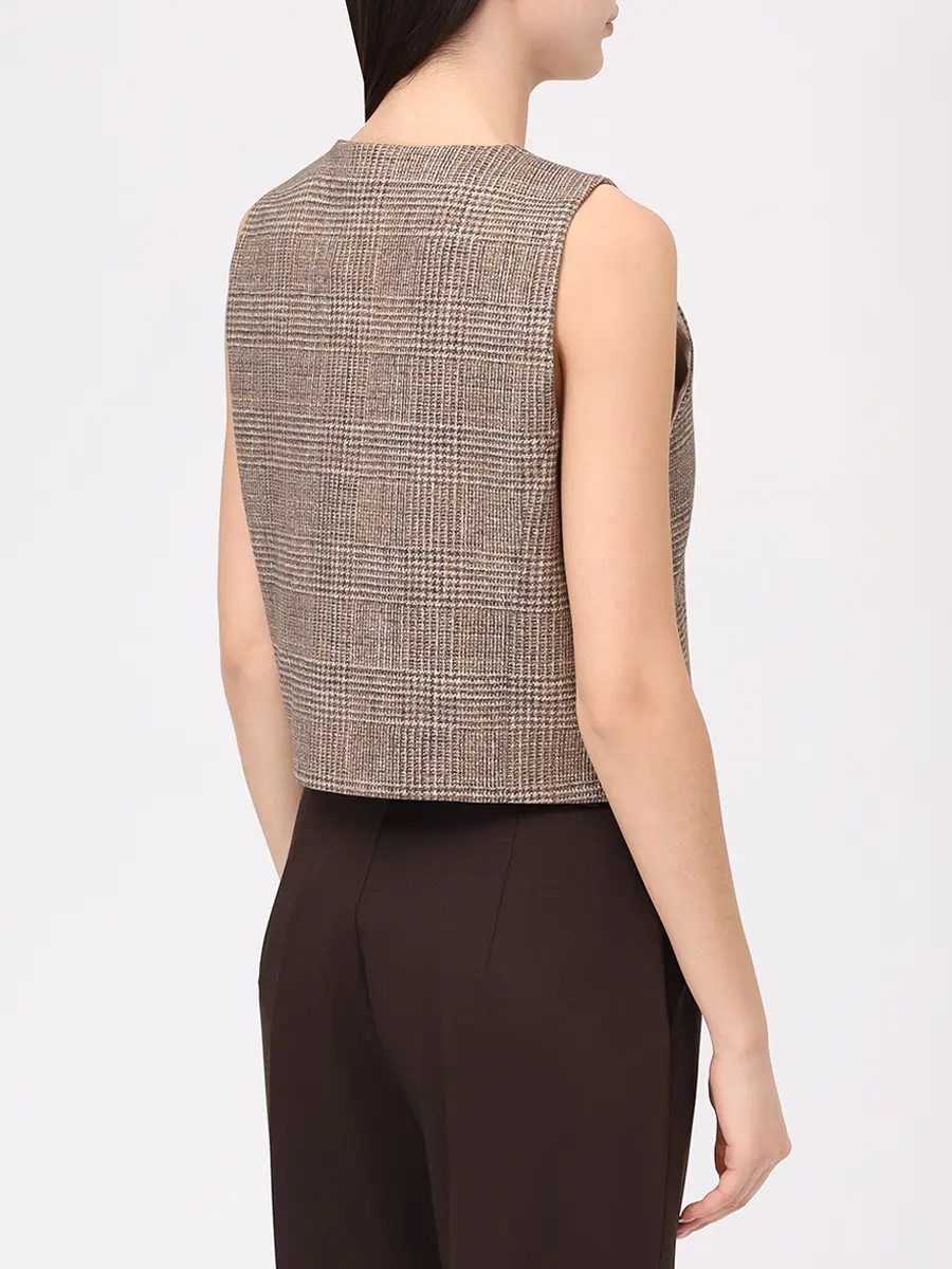 Жилет хлопковый CIRCOLO 1901 FD3675 CORTE Клетка  Фото 3