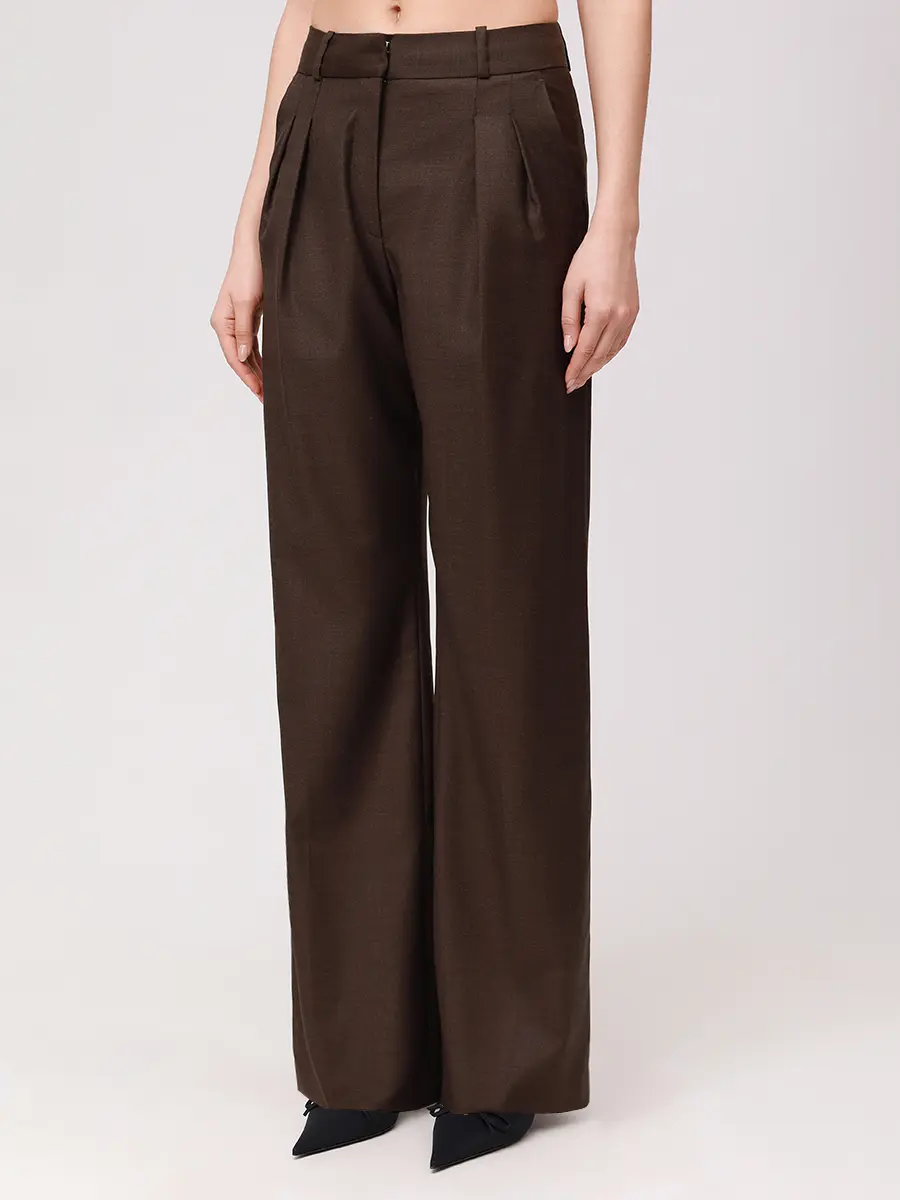 Брюки шерстяные LOULOU DE SAISON SBIRU LDS Коричневый  Фото 4