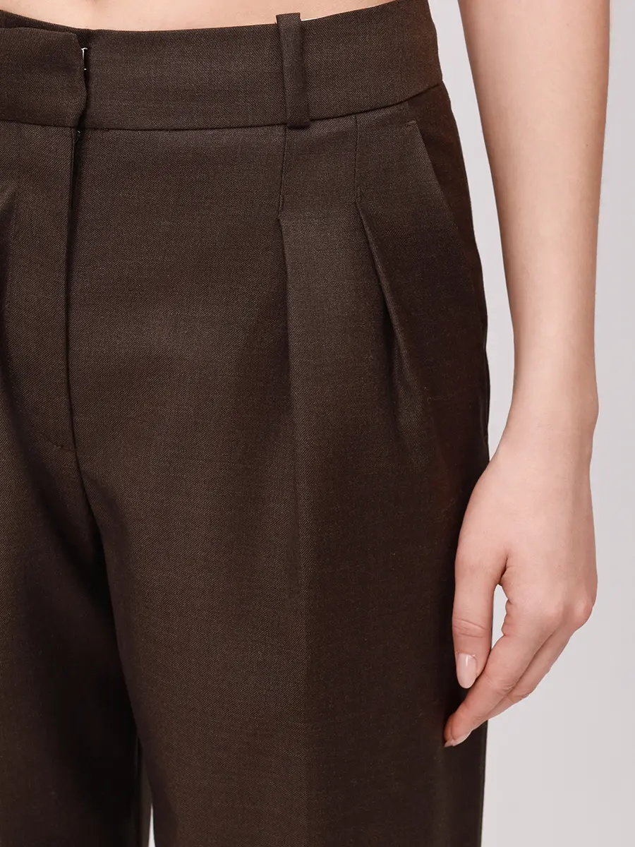 Брюки шерстяные LOULOU DE SAISON SBIRU LDS Коричневый  Фото 5
