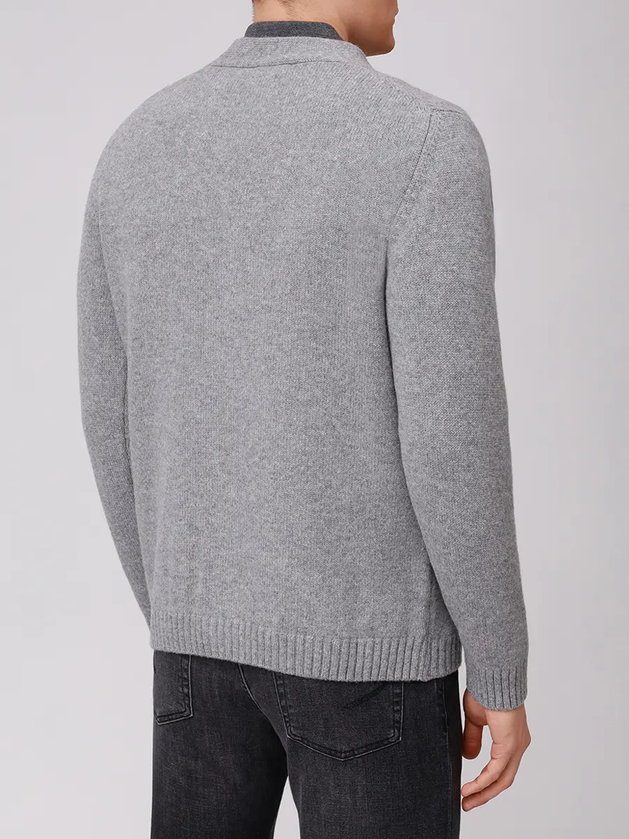 Кардиган шерстяной DANIELE FIESOLI 0191/10 GREY Серый  Фото 3