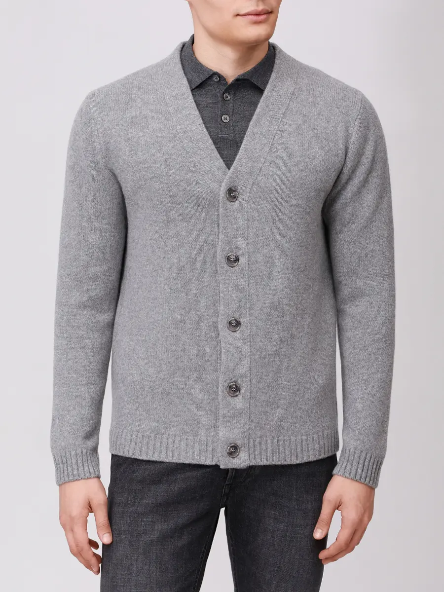 Кардиган шерстяной DANIELE FIESOLI 0191/10 GREY Серый  Фото 4