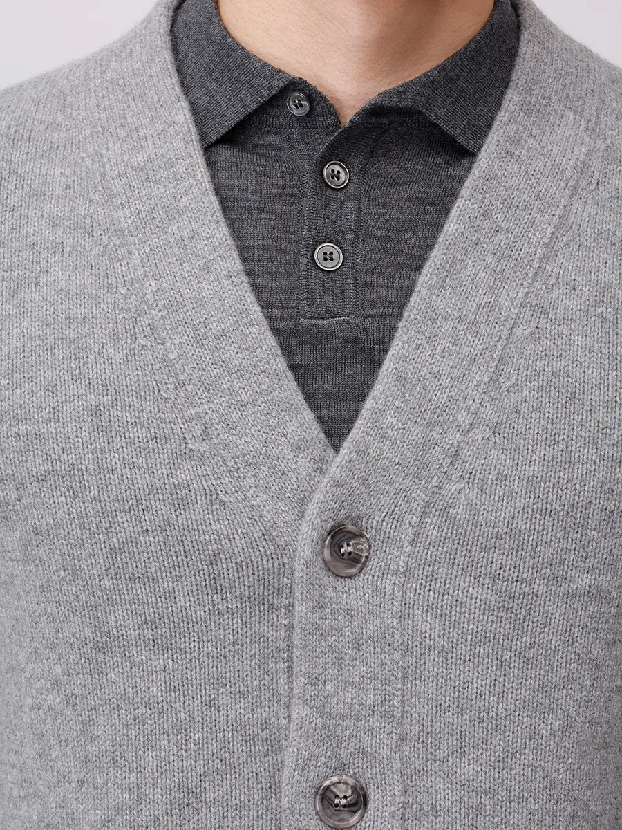 Кардиган шерстяной DANIELE FIESOLI 0191/10 GREY Серый  Фото 5
