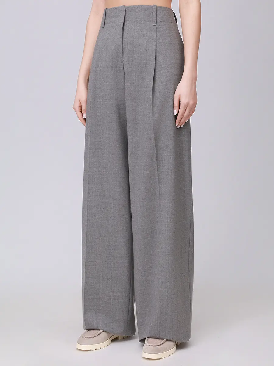 Брюки шерстяные PAUL & SHARK 15354035/064 Серый  Фото 4