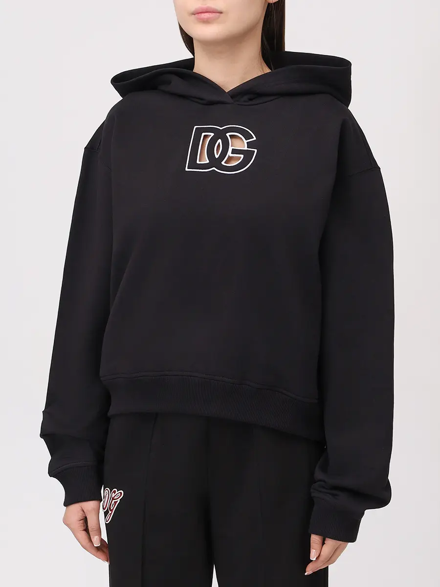 Худи хлопковое DOLCE & GABBANA F9S47Z GDC9Y N0000 Черный  Фото 4